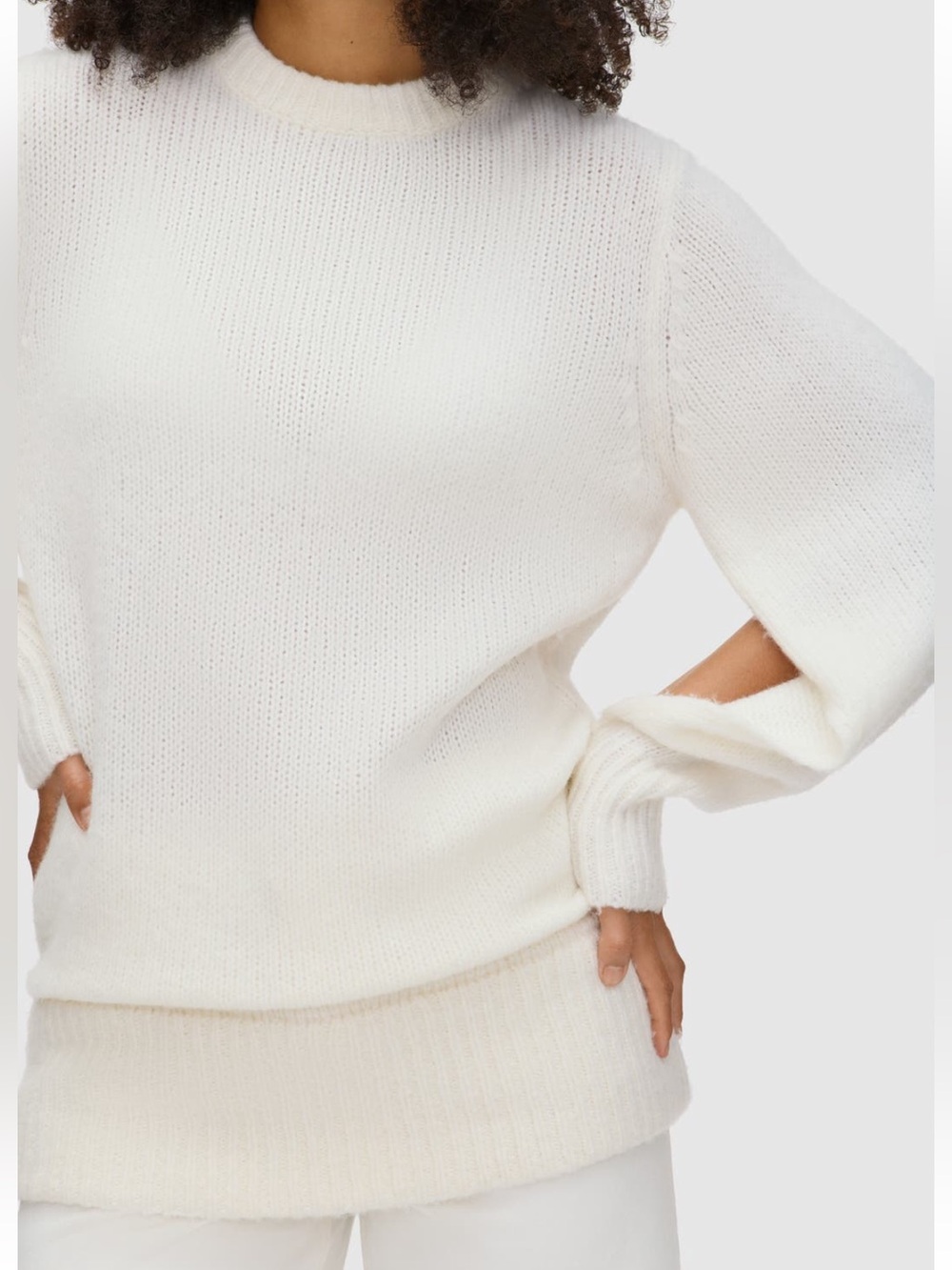 ALIGNE Liv Merino Wool & Cashmere Blend Sweater in Ivory Size 2(US) NWT